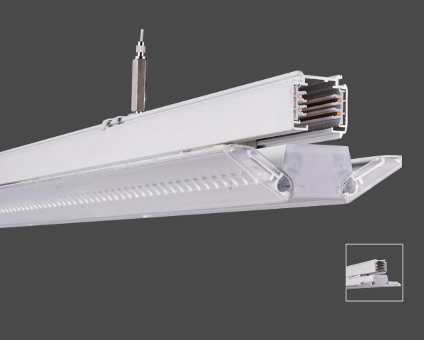 T-Line K3 Linear Track Light — Central Linear Twin Wings Tilting